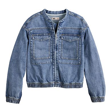 Girls 6-20 SO® Denim Bomber Jacket in Regular & Plus Size