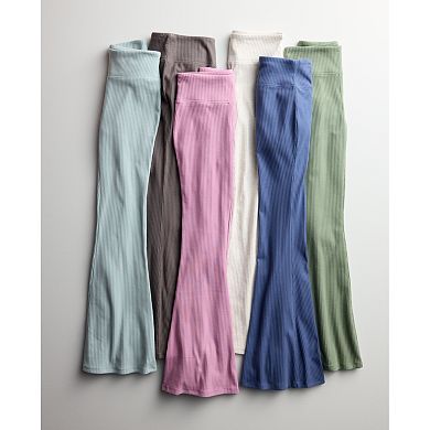 Girls 6-20 SO® High Rise Ribbed Flare Leggings in Regular & Plus Size