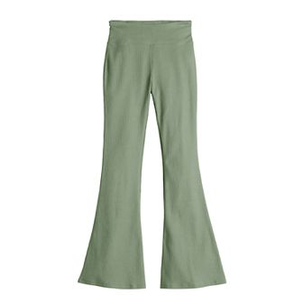 Girls 6-20 SO® High Rise Ribbed Flare Leggings in Regular & Plus Size