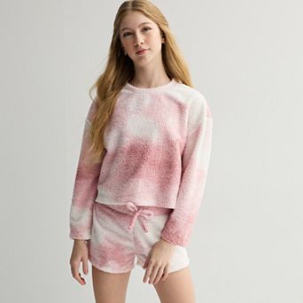 Girls 7-16 Limited Too 2 pc Cloud Long Sleeve Pajama Top & Pajama Shorts Set