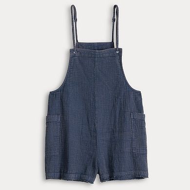Juniors' SO® Double Gauze Shortalls