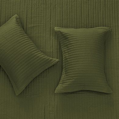 Home Collective Cross Stitch Solid Quilt Set