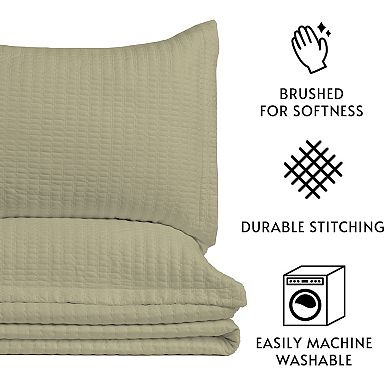 Home Collective Cross Stitch Solid Quilt Set
