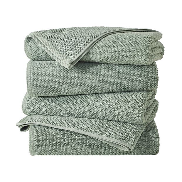 Textured 4 Pack Bath Towels