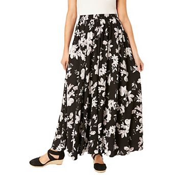 Woman Within Plus Size Pull-On Elastic Waist Soft Maxi Skirt