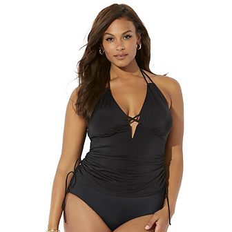 Swimsuits for All Women's Plunge Tankini Top