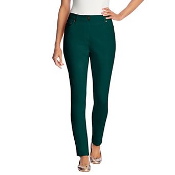 Woman Within Plus Size Petite Stretch-Denim Slim-Leg Five-Pocket Jeans