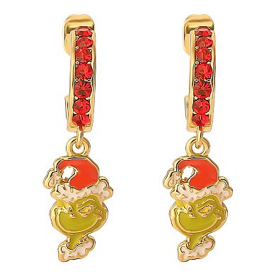 How The Grinch Stole Christmas Crystal Charm Hoop Earrings