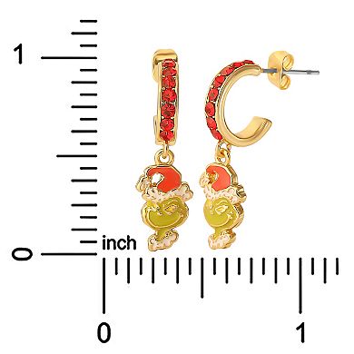 How The Grinch Stole Christmas Crystal Charm Hoop Earrings