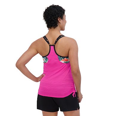 Women's ZeroXposur Botany Ruched 2-For Tankini Swim Top