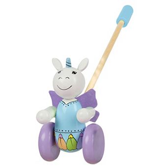 Orange Tree Toys Push & Pull Along Wooden Unicorn Toy
