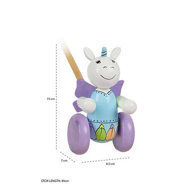 Orange Tree Toys Push & Pull Along Wooden Unicorn Toy