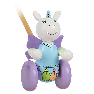 Orange Tree Toys Push & Pull Along Wooden Unicorn Toy