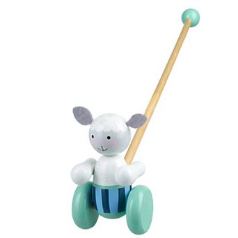 Orange Tree Toys Push Along Wooden Sheep Toy