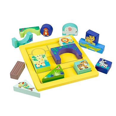 Orange Tree Toys Jungle Animals Block Puzzle