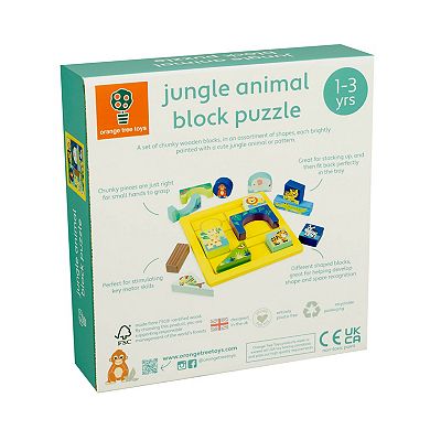 Orange Tree Toys Jungle Animals Block Puzzle
