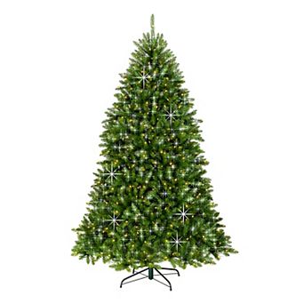 National Tree Company 7.5-ft. Dunhill Fir® Shimmer Tinsel 700-Light Artificial Christmas Tree with 10-Light Functions