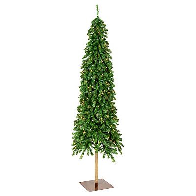 National Tree Company 6.5 ft. Pre Lit Grand Alpine Pencil Slim Artificial Christmas Tree