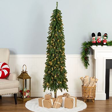 National Tree Company 6.5-ft. Pre-Lit Grand Alpine Pencil Slim Artificial Christmas Tree