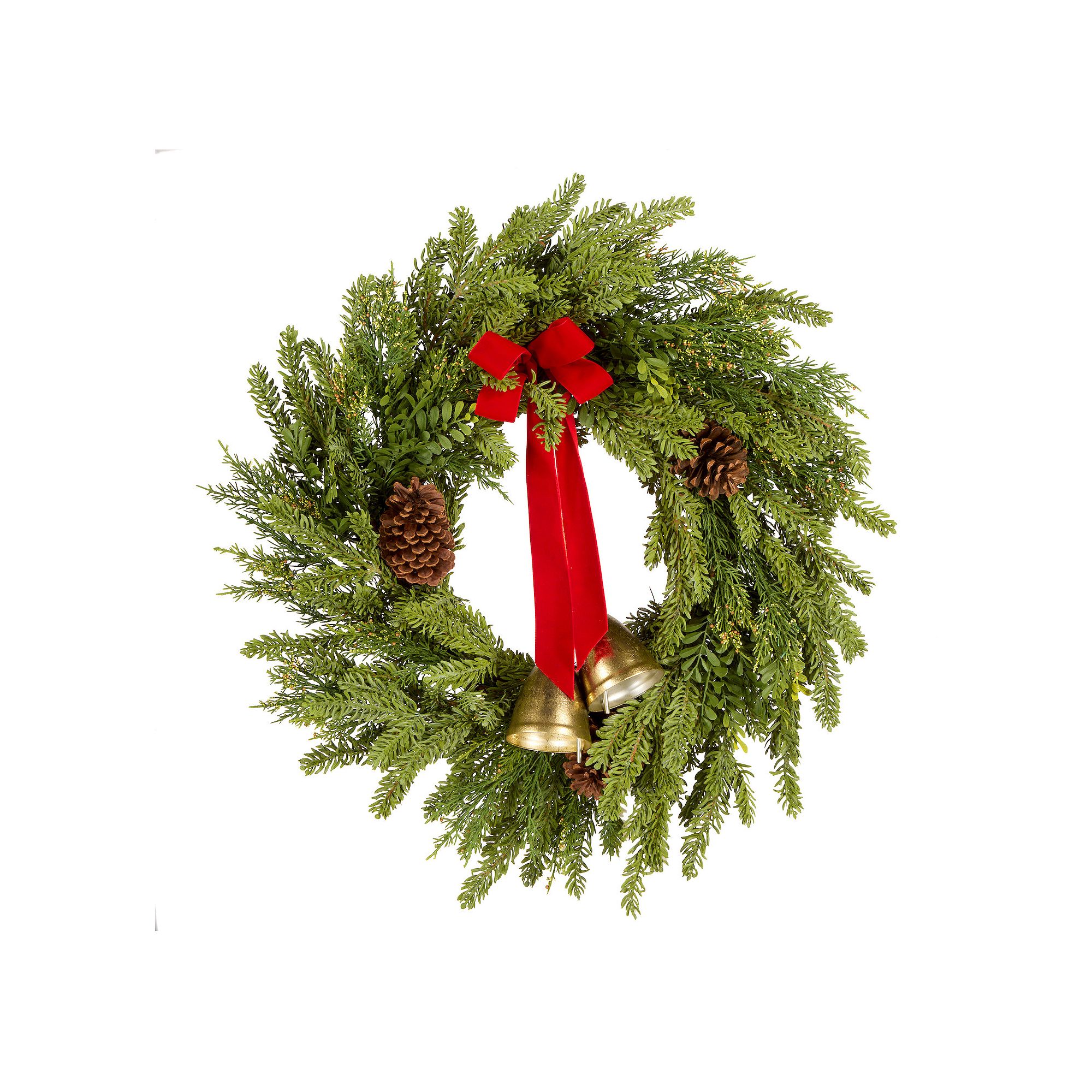 National Tree Company 28-in. Bells Pine Artificial Christmas Wreath, Green