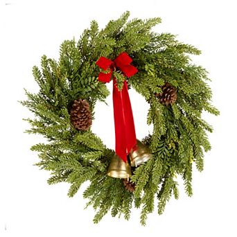 National Tree Company 28 in Bells Pine Artificial Christmas Wreath