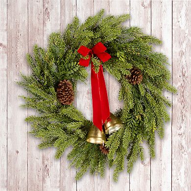 National Tree Company 28-in. Bells Pine Artificial Christmas Wreath