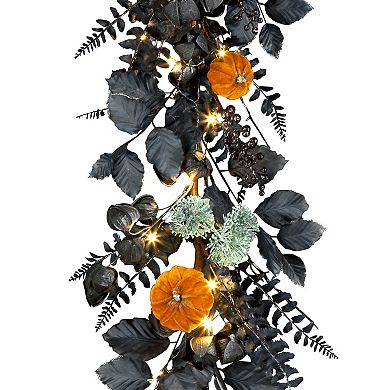 National Tree Company 6-ft. Pre-Lit LED Halloween Pumpkin Artificial Garland