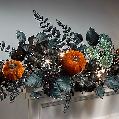 National Tree Company 6-ft. Pre-Lit LED Halloween Pumpkin Artificial Garland