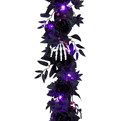 National Tree Company 6-ft. Pre-Lit Bad to the Bone Halloween Artificial Garland