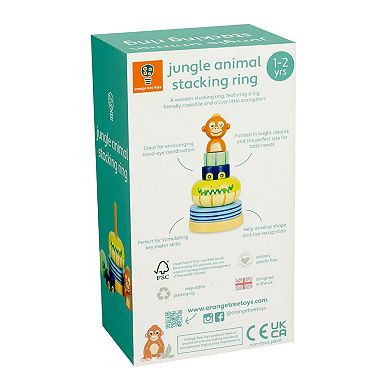 Orange Tree Toys Jungle Animals Wooden Stacking Ring