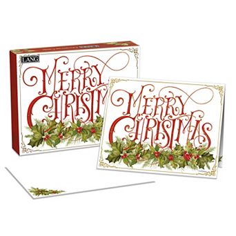 LANG Christmas Holly Boxed Christmas Cards