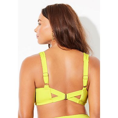 Swimsuits for All Women's Chain Accent Underwire Bikini Top