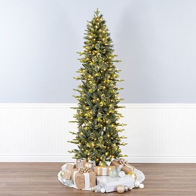 National Tree Company 7.5-ft. Pre-Lit Prancer Fir Pencil Slim Artifical Christmas Tree