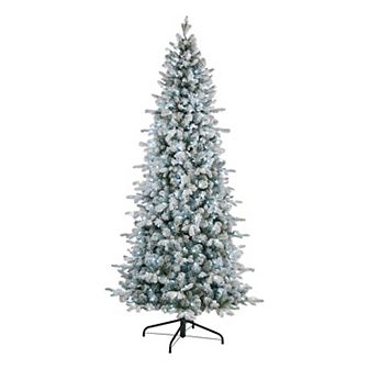 National Tree Company 6-ft. Snowy Comet 400-Light Blue Slim Artificial Christmas Tree