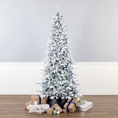 National Tree Company 6-ft. Snowy Comet 400-Light Blue Slim Artificial Christmas Tree