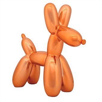 National Tree Company 11 in Orange Balloon Dog Figurine Table Decor