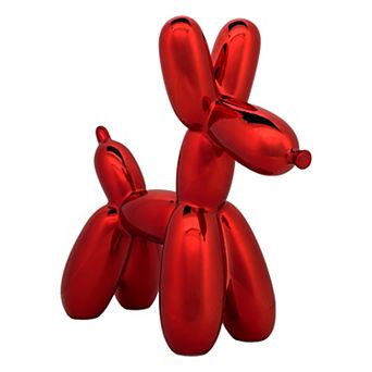 National Tree Company 11 in Red Balloon Dog Figurine Table Decor