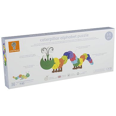 Orange Tree Toys 27 Piece Caterpillar Wooden Animal Shaped Alphabet Puzzle