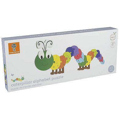 Orange Tree Toys 27 Piece Caterpillar Wooden Animal Shaped Alphabet Puzzle