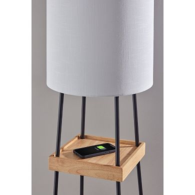 ADESSO Henry Adesso Charge Shelf Floor Lamp