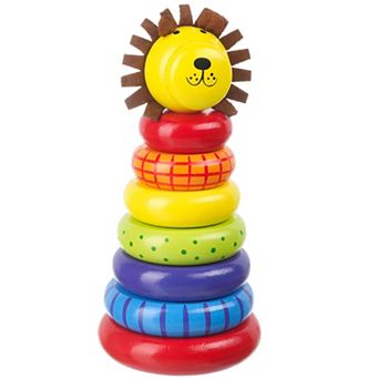 Orange Tree Toys Lion Wooden Stacking Ring