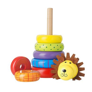 Orange Tree Toys Lion Wooden Stacking Ring