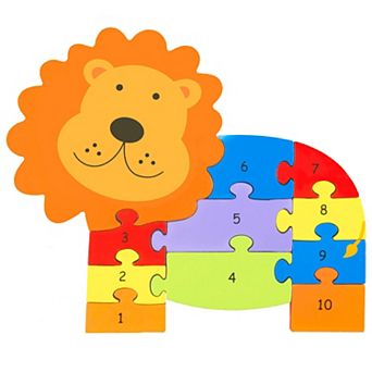 Orange Tree Toys Lion Number Puzzle