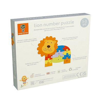 Orange Tree Toys Lion Number Puzzle