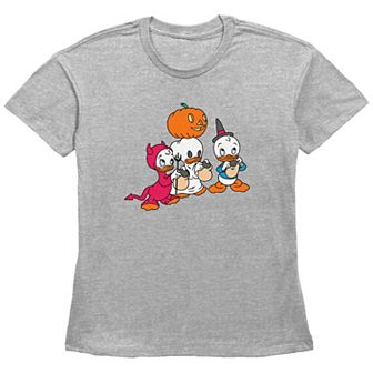 Disney's Huey Dewey Louie Trick Or Treating Women's Graphic Tee