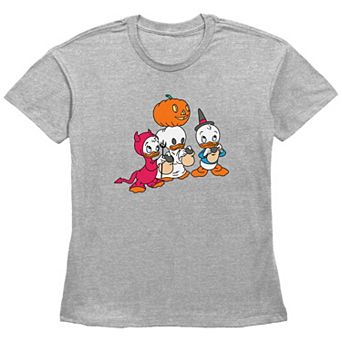 Disney's Huey Dewey Louie Trick Or Treating Women's Graphic Tee