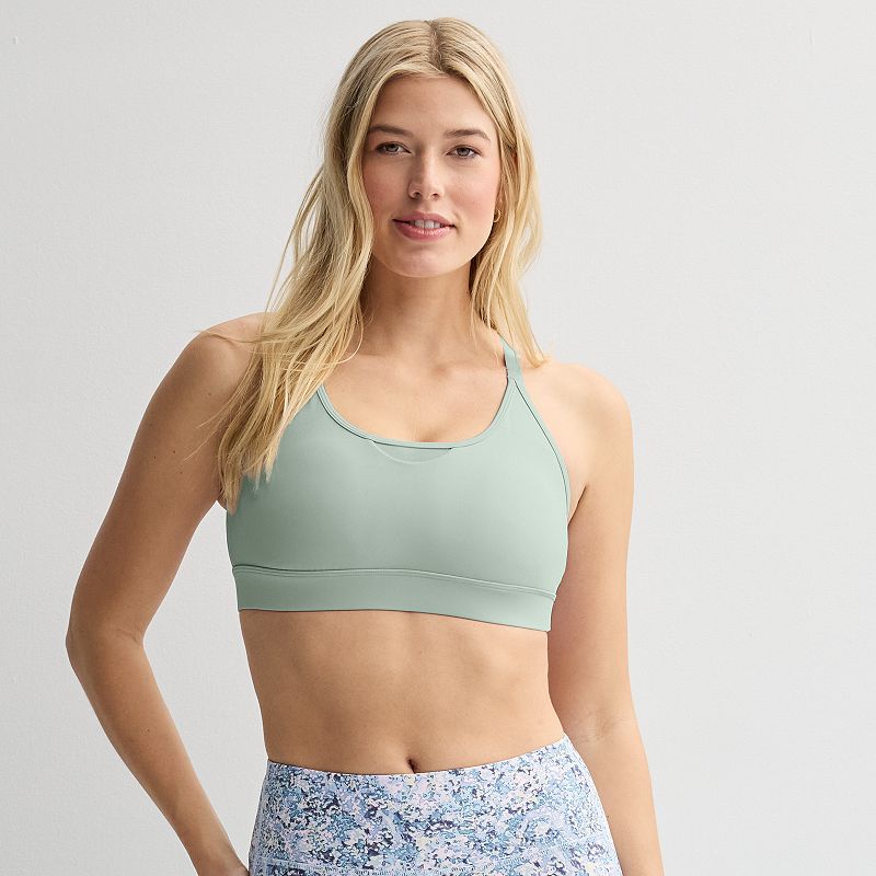 Women's Tek Gear® Ultrastretch Adjustable Mesh Sports Bra, Size: Medium, Ostego Bay