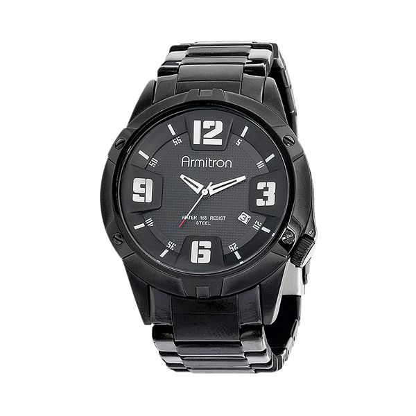 Armitron black stainless steel watch on sale