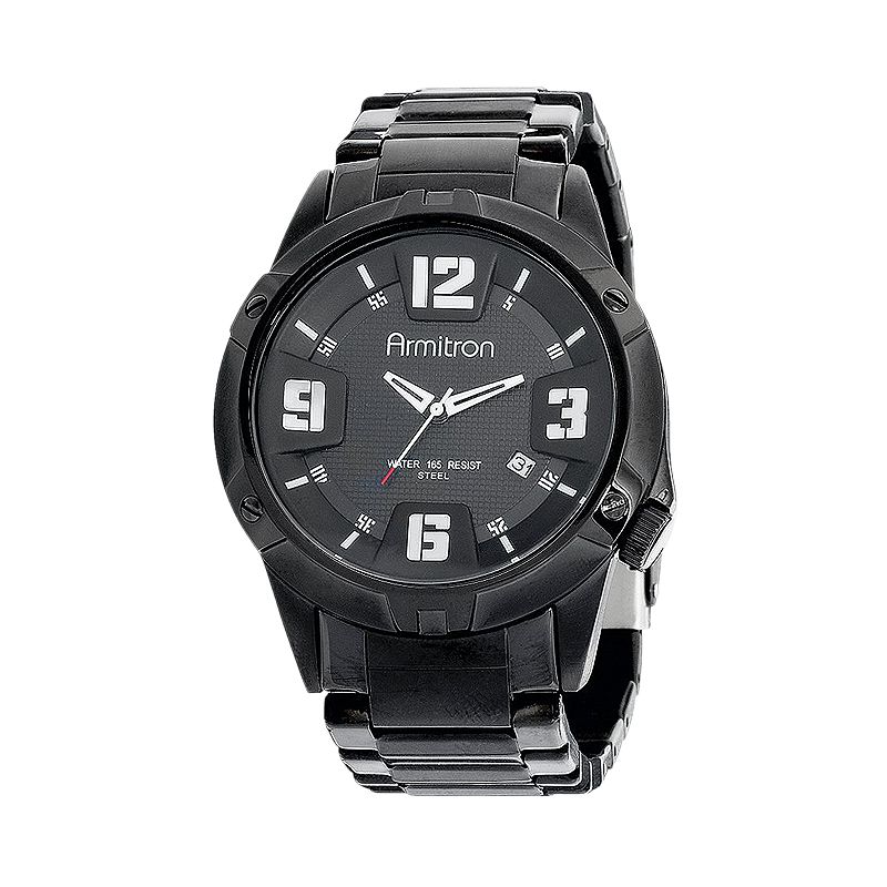 Armitron Mens Stainless Steel Watch - 20/4692BKTI, Size: Large, Black