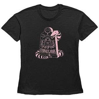 Disney's The Nightmare Before Christmas Jack Skellington And Sally Eternally Yours Gravestone Women's Graphic Tee